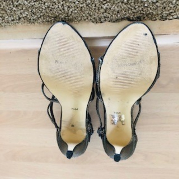 Pierre Dumas Metallic Gray High Heeled Sandals - Picture 6 of 8